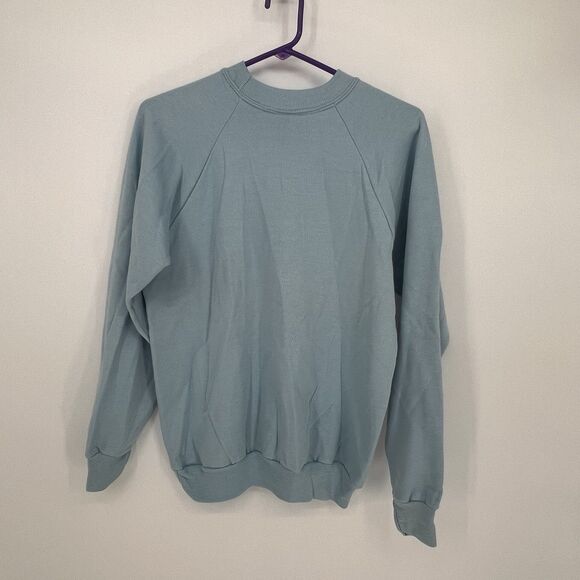 New 1990 Deadstock Deer Buck Doe Grand Illusion Blue Sweatshirt Medium Hunter - Picture 2 of 10